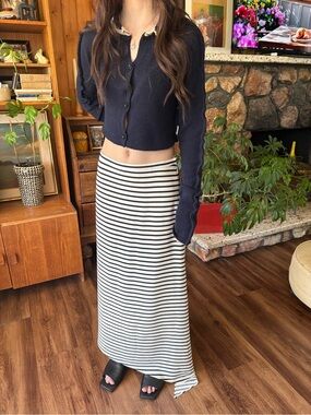 TIBI Silk Stripe Skirt 4